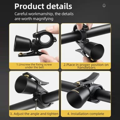 ROCKBROS Kopparlegering Bike Bell Ringklocka Cykelstyre - Guld