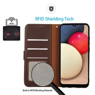 KHAZNEH Plånboksfodral till Xiaomi Redmi 14C - Brun/Blå