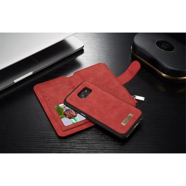 CASEME Samsung Galaxy S7 Edge Retro läder plånboksfodral Röd