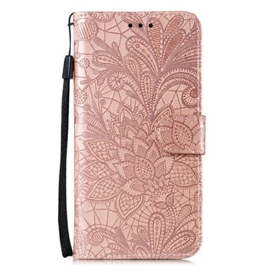 Till Samsung Galaxy A16 5G / A16 4G fodral i PU-läder med Blommönster - Roséguld