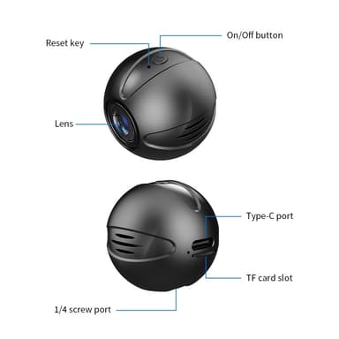 X3 30W Mini DV trådlös infraröd Night Vision Säkerhet Inomhus HD WiFi-kamera