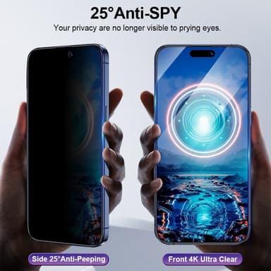 För iPhone 16 Anti-spion Privacy Skärmskydd i härdat glas