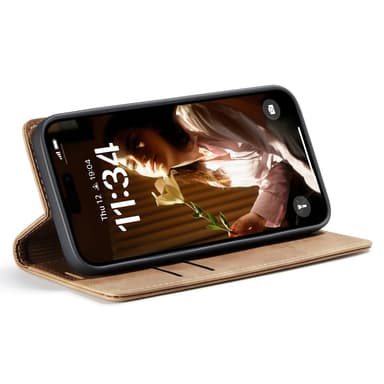 CASEME Plånboksfodral iPhone 16 - Brun