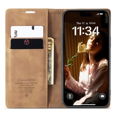 CASEME Plånboksfodral iPhone 16 - Brun