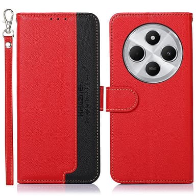 KHAZNEH Plånboksfodral till Xiaomi Redmi 14C - Röd/Svart