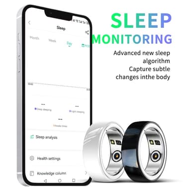 Multifunktion Smart Ring Health Tracker sömn puls blod syre övervakning 20#