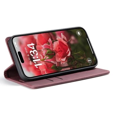 CASEME Plånboksfodral iPhone 16 - Röd