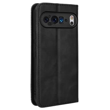För Google Pixel 9 Pro XL Plånboksfodral Exklusivt Svart