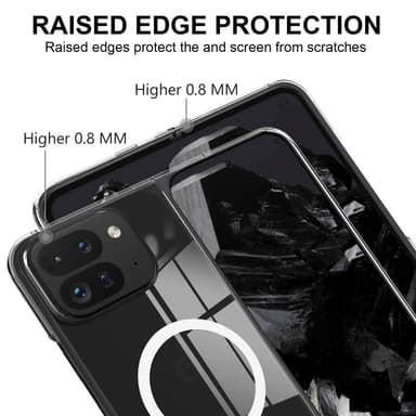 För Google Pixel 9 Pro Fold 5G Magnetiskt skla TPU + Akryl med MagSafe