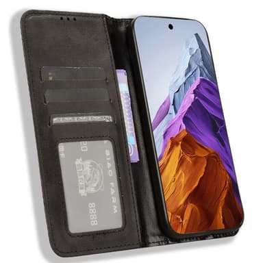 För Google Pixel 9 Pro XL Plånboksfodral Exklusivt Svart