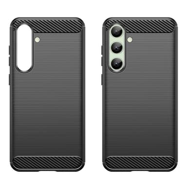 Samsung Galaxy S24 FE Karbon fiber Texture Skal - Svart