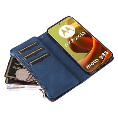 KS Plånboksfodral till Motorola Moto G85 - Blå