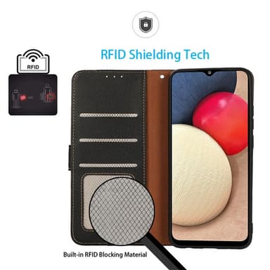 KHAZNEH Plånboksfodral till Xiaomi Redmi 14C - Svart-Röd