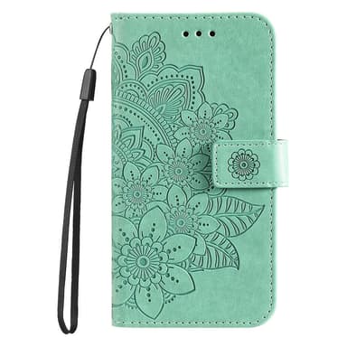 Till Xiaomi Redmi 14C Plånboksfodral med Blommigt Mönster - Grön