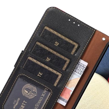KHAZNEH Plånboksfodral till Xiaomi Redmi 14C - Svart-Röd