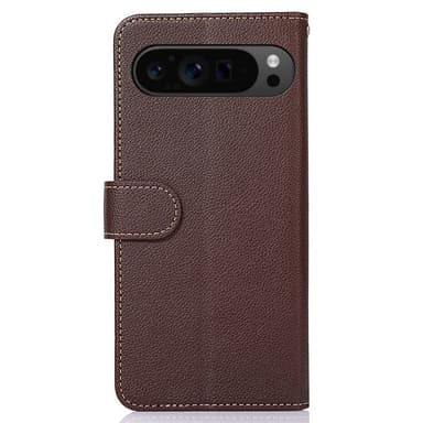 KHAZNEH För Google Pixel 9 / Pixel 9 Pro Plånboksskal Litchi-textur Telefonskal