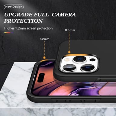 Till iPhone 16 Pro Max Hybrid skal med Finger Ring - Svart