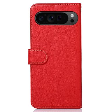 KHAZNEH För Google Pixel 9 Pro XL Plånboksskal Litchi-textur Telefonskal