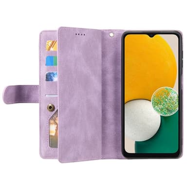 För Samsung Galaxy A16 5G / A16 4G Fodral med Dragkedja och 9 Kortplatser