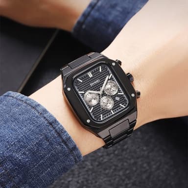 SKMEI Klocka Business Quartz Watch Square Fashion Armbandsur Luminous - Guld