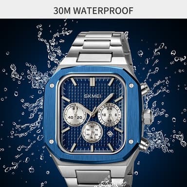 SKMEI Klocka Business Quartz Watch Square Fashion Armbandsur Luminous - Guld