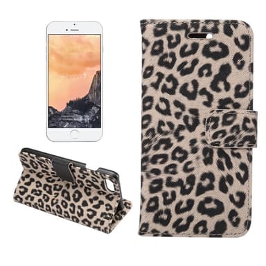 iPhone 7 / iPhone 8 / SE Plånboksfodral / Fodral Leopard Grå - Svart