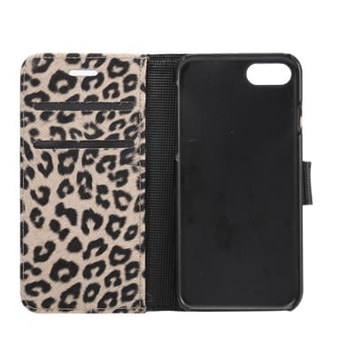 iPhone 7 / iPhone 8 / SE Plånboksfodral / Fodral Leopard Grå - Svart