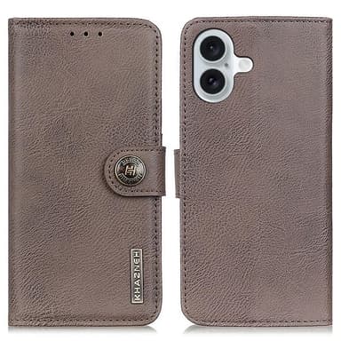 KHAZNEH för iPhone 16 Plus Plånboksfodral - Coffee