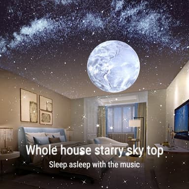 Multifunktionell Galaxy Star-projektor White Noise Bluetooth-högtalare