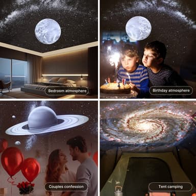 Multifunktionell Galaxy Star-projektor White Noise Bluetooth-högtalare