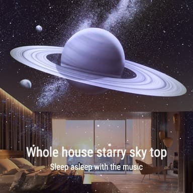 Multifunktionell Galaxy Star-projektor White Noise Bluetooth-högtalare