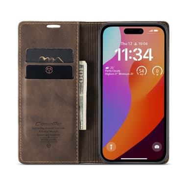 CASEME Plånboksfodral iPhone 16 Pro Max - Coffee