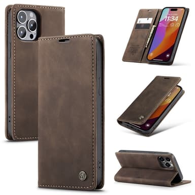 CASEME Plånboksfodral iPhone 16 Pro Max - Coffee