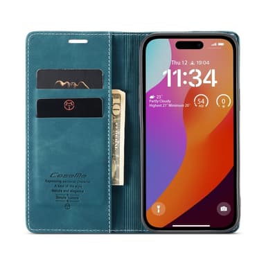 CASEME Plånboksfodral iPhone 16 Pro Max - Blå