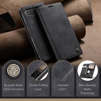 CASEME För Google Pixel 9 Pro / Pixel 9 Fodral Stativ Telefonfodral