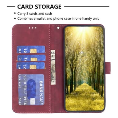 BINFEN Plånboksfodral Samsung Galaxy A16 5G / A16 4G - Röd