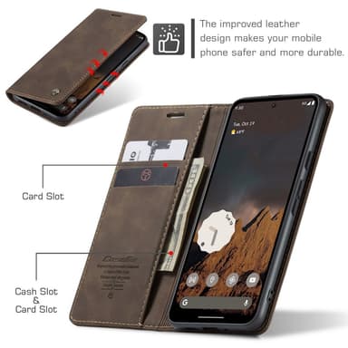 CASEME För Google Pixel 9 Pro / Pixel 9 Fodral Stativ Telefonfodral