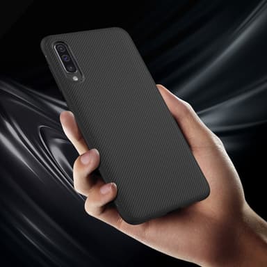 Samsung Galaxy A50 Twill Texture TPU-skal - Svart