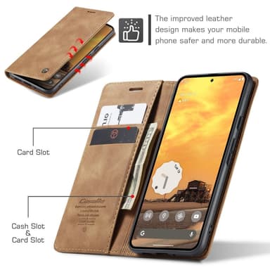 CASEME För Google Pixel 9 Pro / Pixel 9 Fodral Stativ Telefonfodral