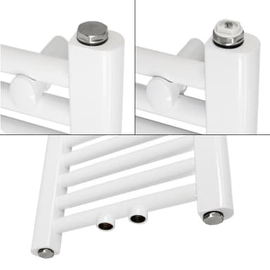 ECD Germany badrumsradiator - 600 x 1800 mm - vit, medium anslutning