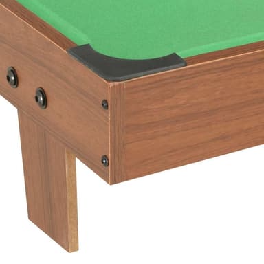 vidaXL Biljardbord mini 3 feet 92x52x19 cm brun och grön