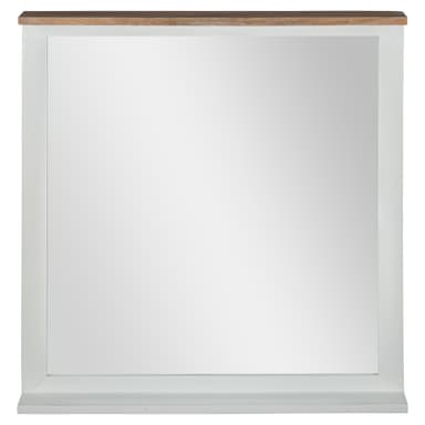 WOMO-DESIGN väggspegel Xi'an 80x76cm, rektangulär, natur/vit