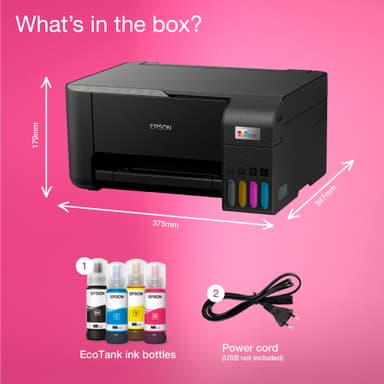 Epson EcoTank ET-2865 multifunktionsskrivare C11CJ67433 (svart)
