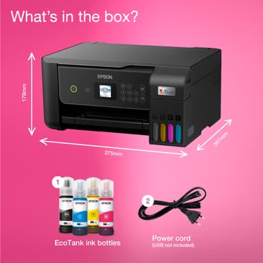 Epson EcoTank ET-2875 multifunktionsskrivare C11CJ66424 (svart)