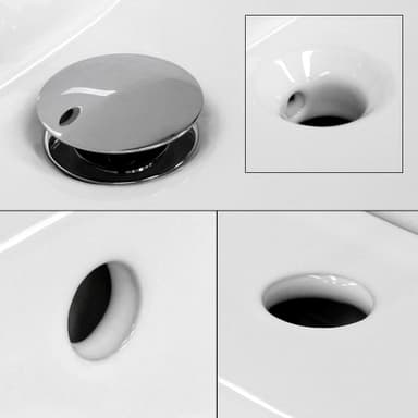 ML Design keramisk diskbänk vit 86x21,5x51,5 cm, inbyggnadsdiskbänk