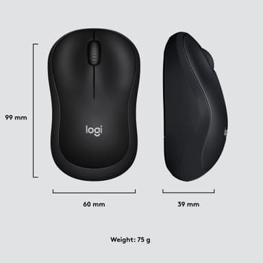 Logitech M220 Silent trådlös mus (svart)