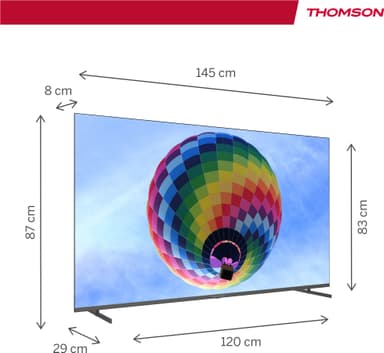 Thomson Google 65" QG4S14 4K QLED smart TV (2024/sidofötter)