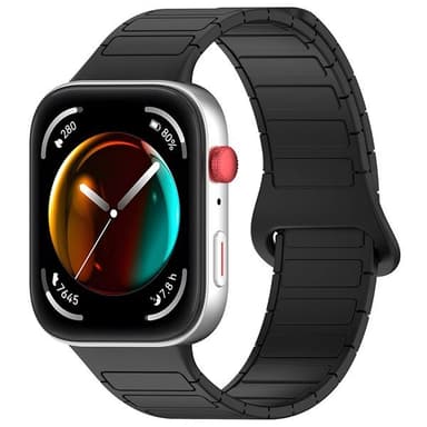 Magnetiskt silikonarmband för Huawei Watch Fit 3 - Svart