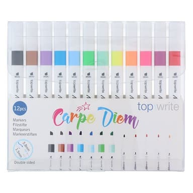 Dubbelsidig Märkpenna 12-pack