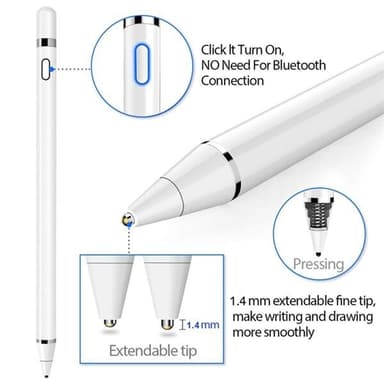 1.4mm Högkänslig Stylus Penna för iPad, iPhone, Galaxy